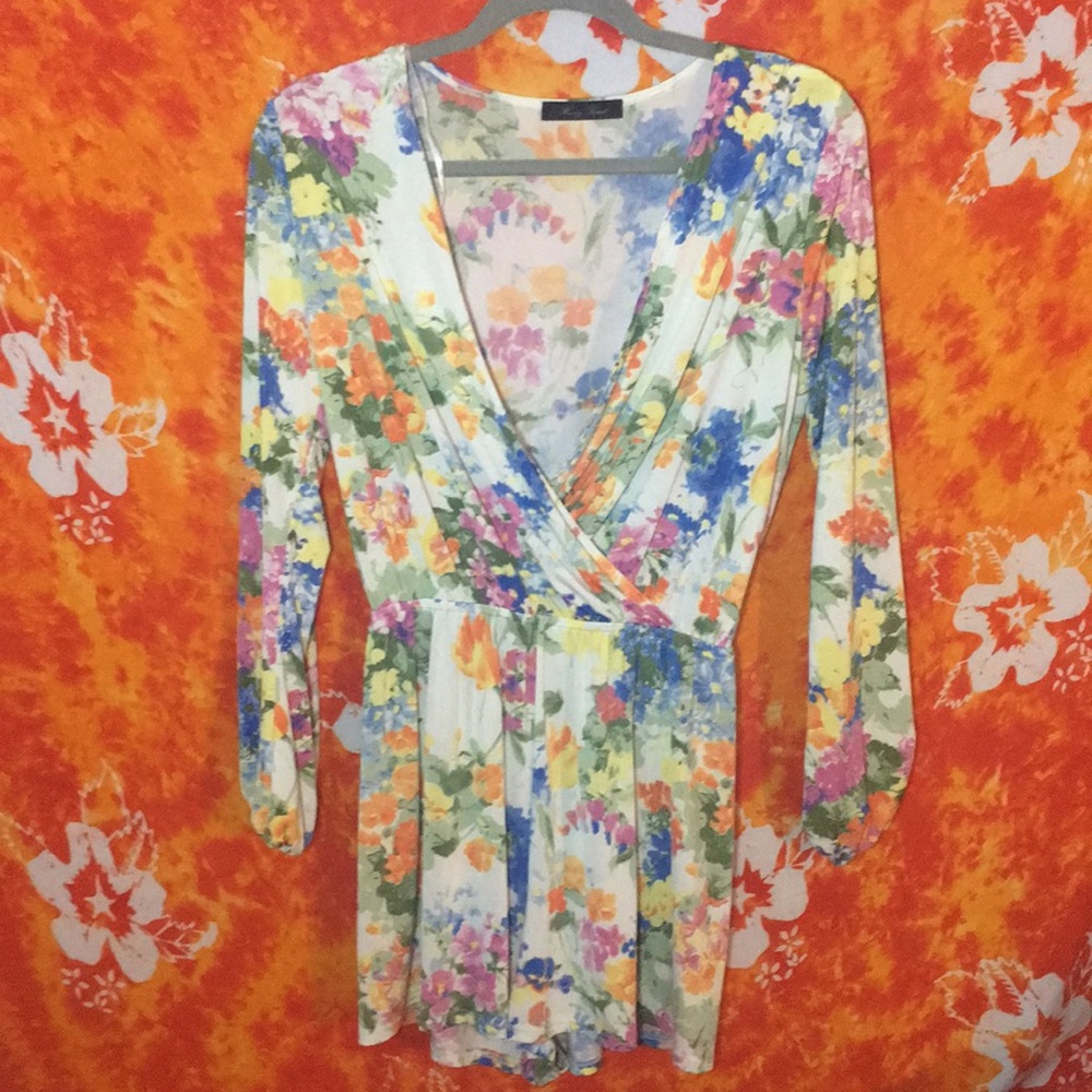 FLORAL ROMPER - Picture 3 of 4